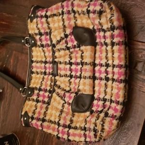 Coach tweed bag 11 by 13 wide